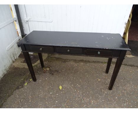 Painted 3 drawer console table H76cm W136cm D45cm approx&nbsp;