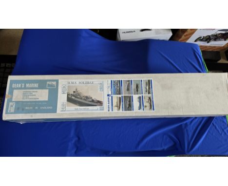 Dean's Marine H.M.S. Solebay Battle Class Destroyer Model Boat Kit for Radio Control Unused