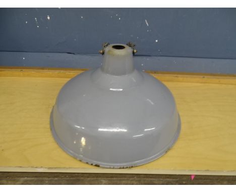 Vintage enamel pendant lamp shade. Diameter 36cm approx&nbsp;