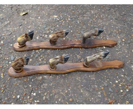 2 Deer hoof coat racks/ stick hangers