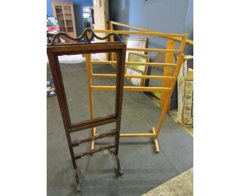 Antique fire screen and tapestry frame&nbsp;