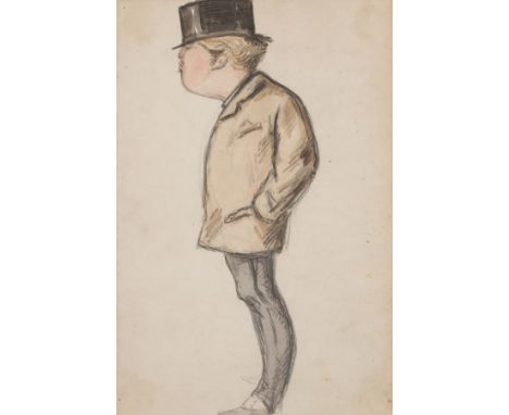 Caricature.- Pellegrini (Carlo "Ape") William, 12th Duke of Hamilton (1845-1895), pencil on cream wove paper, sheet 280 x 180