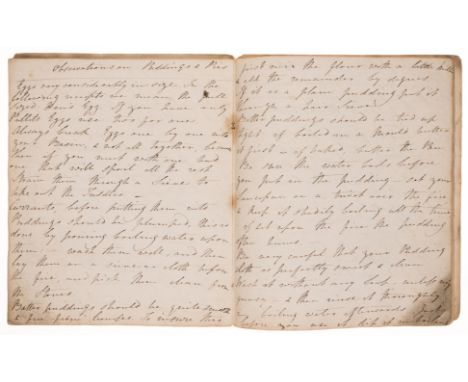 Cookery.- Salmon (Elizabeth) Rudiments of Cookery, manuscript, 40pp., first page slightly soiled, browned, original decorated