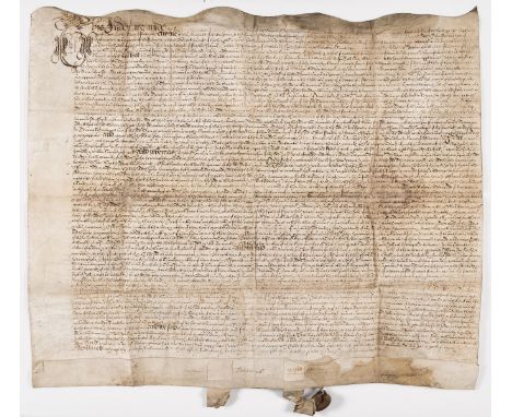 Norfolk, Hockwold cum Wilton.- Release from William Duncombe of Potterspury and Osbert ffowler of Brompton to Sir John Heveni