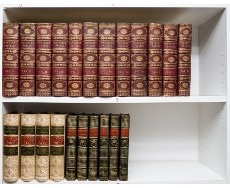 Shakespeare (William) The Works, 4 vol., portrait frontispiece, engraved plates, contemporary vellum, red and green crushed m