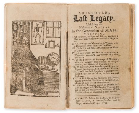 NO RESERVE Medicine.- Aristotle's Last Legacy, unfolding the Mysteries of Nature in the Generation of Man, woodcut frontispie