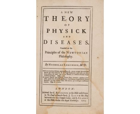 Newton (Sir Isaac).- [Pemberton (Henry)] A View of Sir Isaac Newton's Philosophy, first edition, fine engraved title vignette