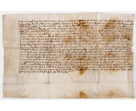 Suffolk, Ipswich.- Joyne (Robert, merchant, of Ipswich) Last Will and Testament, manuscript in Tudor English, on vellum, 21 l