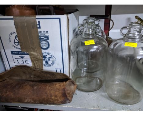 Metalware to include a preserve pan, a copper kettle a Kismet vintage tyre pump, a barometer, a bible and other itemsLocation