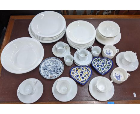 Mixed ceramics to include a set of four Rosenthal cups and saucers, Ted Harris, St Michael cups and saucers and other plates 