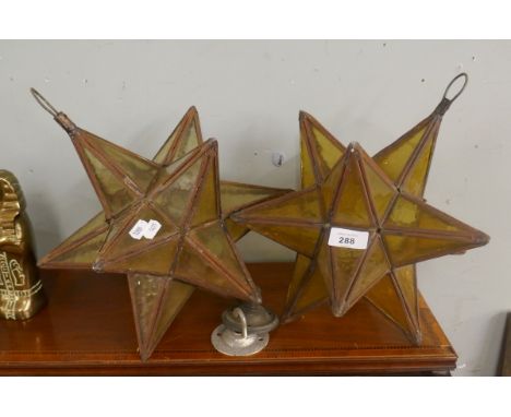 1930s star lights - each panel is mica not glass 