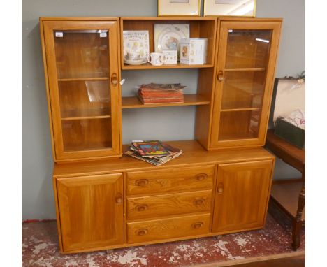 Ercol blonde elm sideboard - Approx size: W: 156cm D: 44cm H: 162cm 