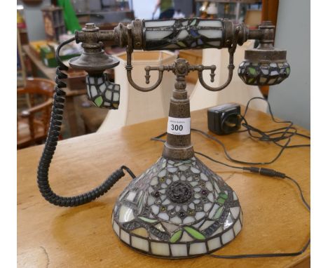 Tiffany style telephone lamp 