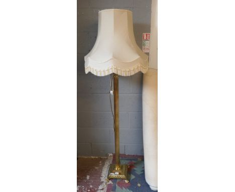 Brass standard lamp 