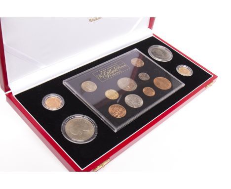 QUEEN ELIZABETH II THE GILLICK PORTRAIT COLLECTIONcomprising thirteen proof coins, all in capsules, in a fitted box, with cer