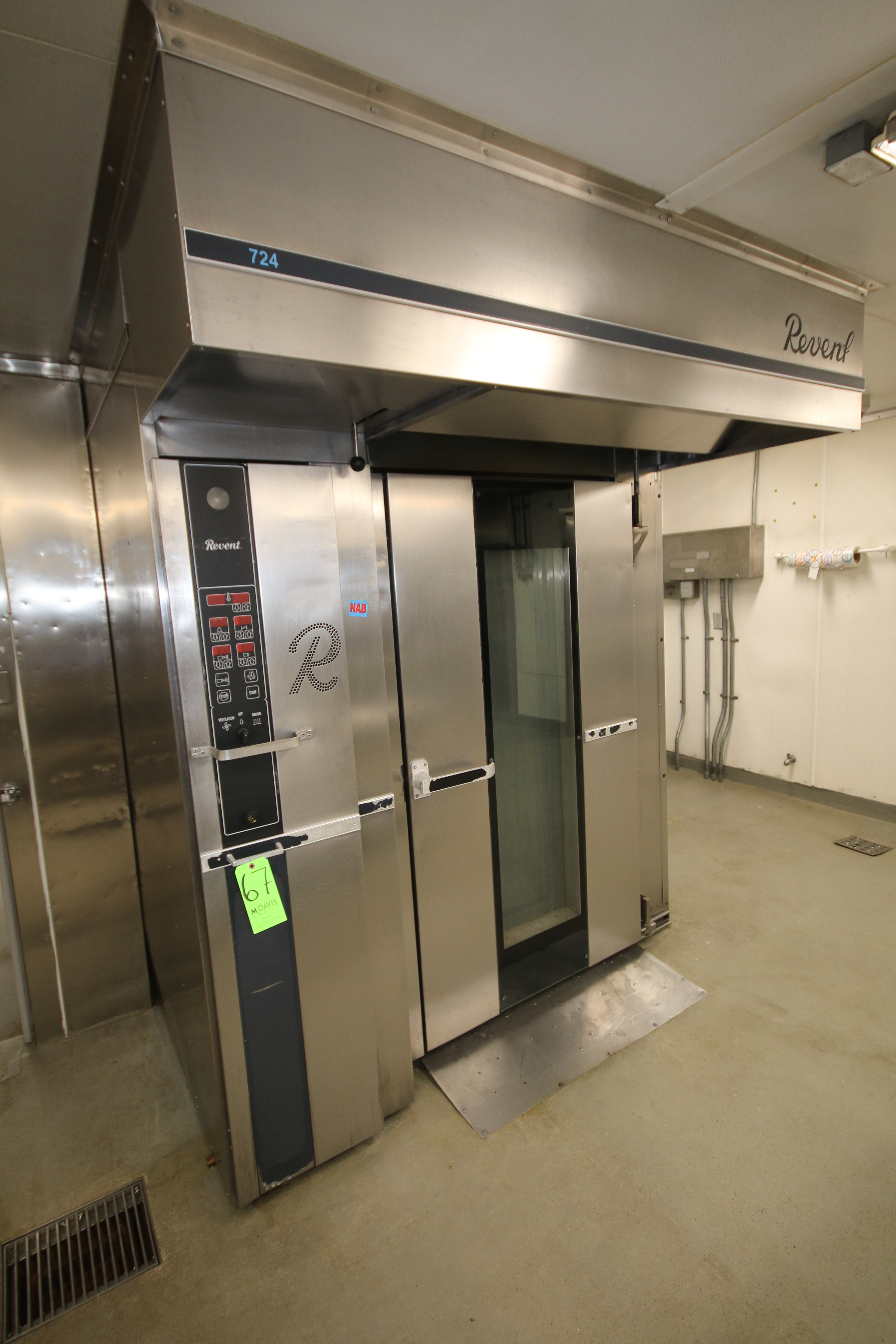 Revent S/S Rack Oven, M/N 724GDG, S/N U0624311152206, Input Rating