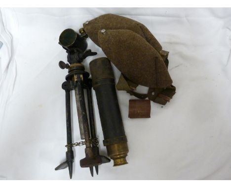 Scottish Interest A spotters telescope and stand for deer hunting, probably 1930s; and associated equipment (4)