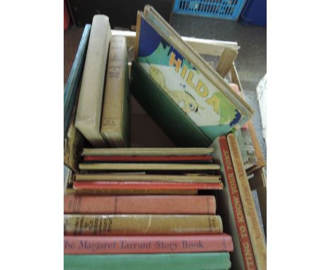 A box of vintage children's volumes