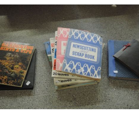 A selection of Scrap books, postcards and vintage photo albums