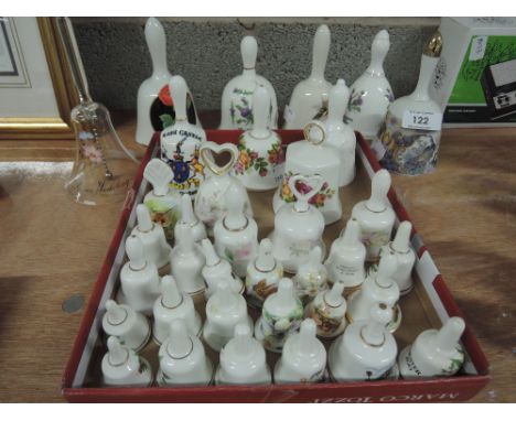 A collection of ceramic bells