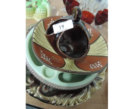 A selection of West German ceramic plates stamped 446, 5014-18, 5913-21 and 535-26