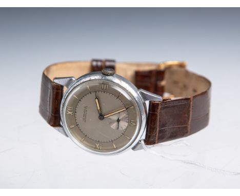 Herrenarmbanduhr "15 Jewels Antimagnetic" (Rodi und Wienerberger, Deutschland, wohl 1970erJahre), Stahlgehäuse, silberfarbene