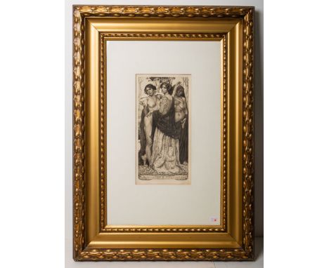 Lipinsky, Sigmund (1873 - 1940), "Die Parzen" (1914), Radierung, re. u. handsign. u. li.u. numm. "94/100", Blattgröße ca. 48 