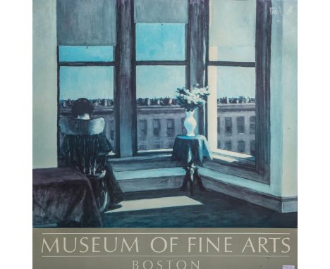 Ausstellungsplakat "Hopper, Edward (1882 - 1967), Room in Brooklyn (1932)", Museum of FineArts, Boston, Plakatgröße ca. 66 x 