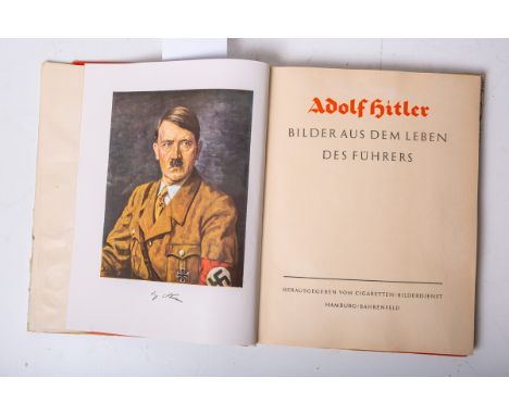 Zigarettenbilderalbum "Adolf Hiltler. Bilder aus dem Leben des Führers" (Drittes Reich),m. Schutzumschlag. Altersgem. Zustand