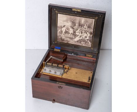 Symphonium (wohl Polyphon-Musikwerke AG, Wahren bei Leipzig, wohl um 1900),selbstspielendes Musikinstrument im Holzgehäuse, S