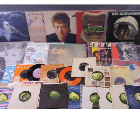 THE ROLLING STONES LPs, John Lennon LPs, various singles by Lennon, Ringo Star, McCartney and a small quantity of singles by 