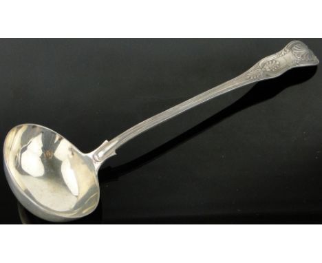Victorian silver Kings pattern ladle,
London 1866.