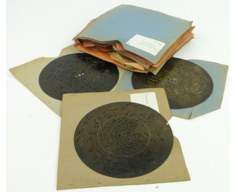 A selection of Polyphon discs,
8" diameter, marches, German folk songs, etc.