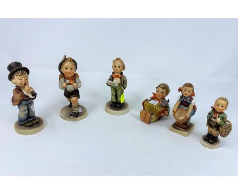 Six Goebel Hummel figures, "Little Helpers" etc 