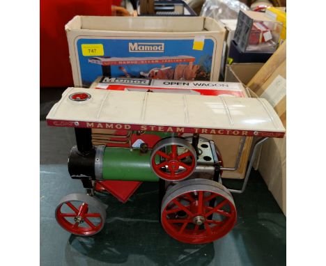A MAMOD live steam tractor and trailer, boxed 