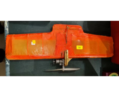 A model flying wing with spirit engine and selections of Meccano and Lego 