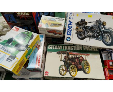 8 vintage vehicles including BMW R Stroke motorbike, steam traction engine 