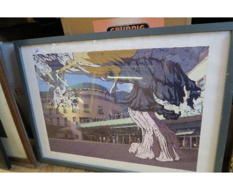 ABSTRACT, LIMITED EDITION PRINT, AFTER ROBINSON, MAX 21.5INS X 29.5INS