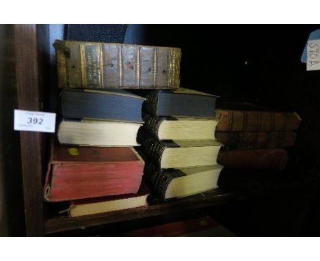 A SHELF OF BOOKS INCLUDING DICTIONARY OF WANTS, HOUSEHOLD POSITION, ETC.