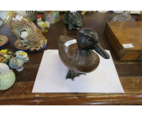 A MODEL OF A DUCK, HEIGHT 8INS X MAX LENGTH 9INS