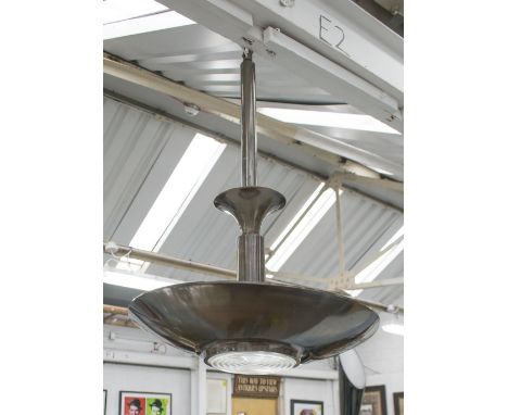 CEILING LIGHT, in metal with glass diffuser, 83cm H.