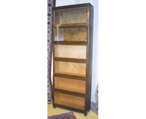 GLOBE WERNICKE BOOKCASE, similar to previous lot, 86cm W x 28cm D x 233cm H.