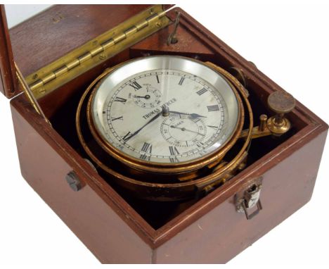 Thomas Mercer two day marine chronometer, the 4" silvered dial signed Thomas Mercer, no. 20469, with subsidiary state of wind