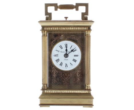 Good Charles Frodsham English double fusee repeater carriage clock striking on a bell, with&nbsp;11 jewel movement, the back 