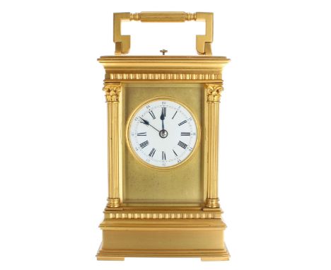 Giant Grande Sonnerie repeater carriage clock striking on two gongs,&nbsp;with hours and quarters/quarters/silent selection l