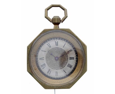 Interesting small quarter repeating verge clock timepiece, the 2.5" silvered chapter ring enclosing a foliate engine turned c