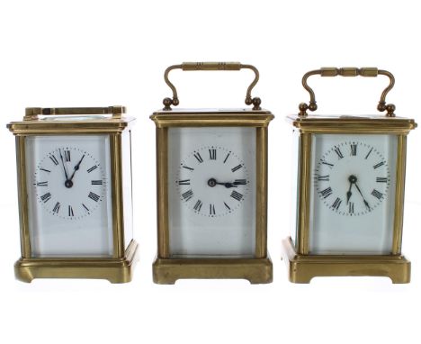 Unusual carriage clock timepiece with alarm, the movement back plate stamped DLB Patent for the makers Delepine &amp; Barrois