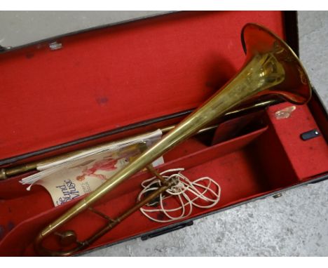 A cased vintage La Fleur by Boosey &amp; Hawkes trombone