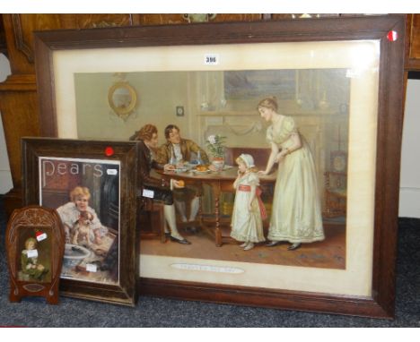 Three various vintage framed Pears advertising prints
