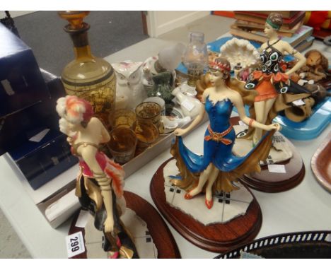 Mixed parcel of china including some Wade Whimsies, three Leonardo collection figurines, Corgi millennium, Royal Mail collect